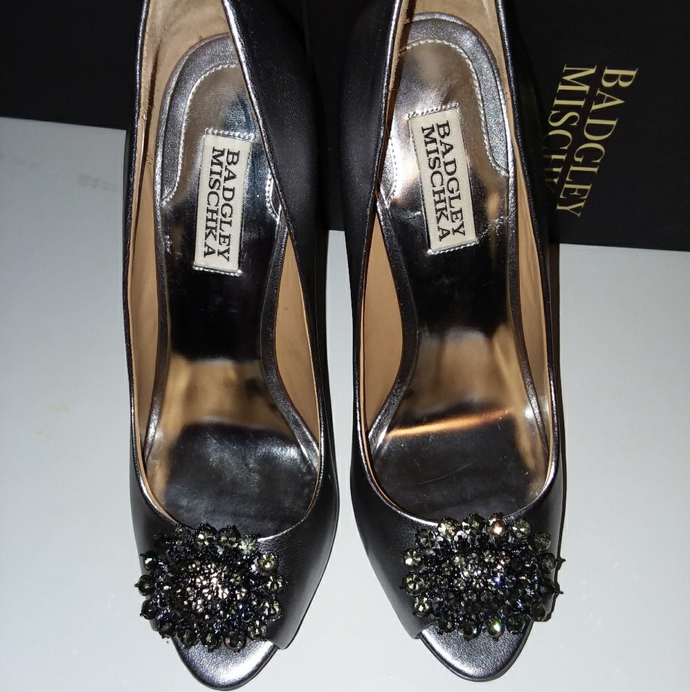 Badgley Mischka jewel high heels